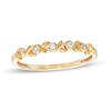 Thumbnail Image 1 of 0.04 CT. T.W. Diamond Five Stone Leaf Vine Anniversary Band in 10K Gold