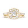 Thumbnail Image 3 of 2.00 CT. T.W. Princess-Cut Diamond Frame Bridal Set in 14K Gold (I/I2)