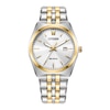 Men's Citizen Eco-Drive® Corso Two-Tone Watch with White Dial (Model: BM7334-58B)