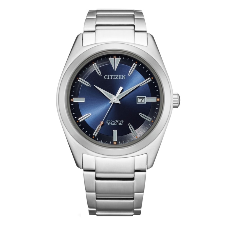 Men's Citizen Eco-Drive® Super Titanium™ Watch with Blue Dial (Model: AW1640-83L)