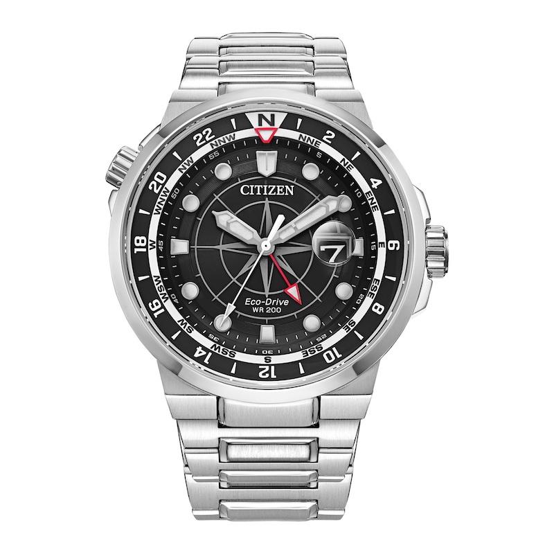 Men's Citizen Eco-Drive® Endeavor Watch with Black Dial (Model: BJ7140-53E)