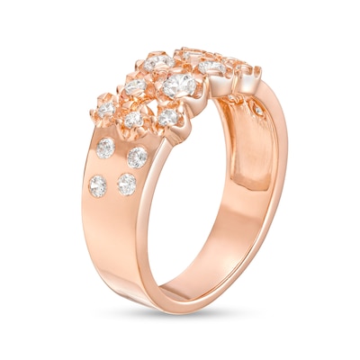 0.45 CT. T.W. Diamond Scatter Anniversary Band in 10K Rose Gold