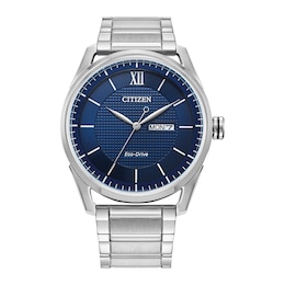 Men's Citizen Eco-Drive® Classic Watch with Blue Dial (Model: AW0081-54L)