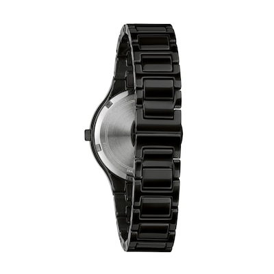 Ladies' Bulova Millenia Diamond Accent Black Ceramic Watch with Black Dial (Model: 98R293)