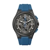 Thumbnail Image 0 of Men's Bulova Maquina Black IP Chronograph Blue Silicone Strap Watch with Black Dial (Model: 98B380)