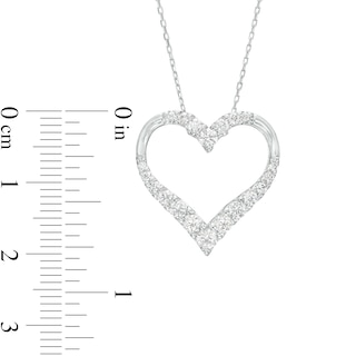 0.75 CT. T.W. Journey Diamond Heart Pendant in 10K White Gold