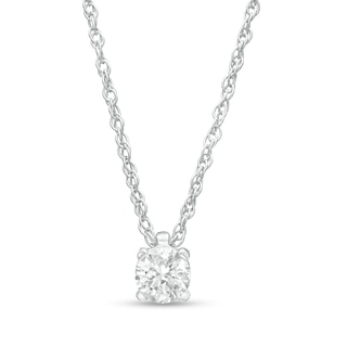 0.15 CT. Diamond Solitaire Pendant in 10K Gold (J/I3