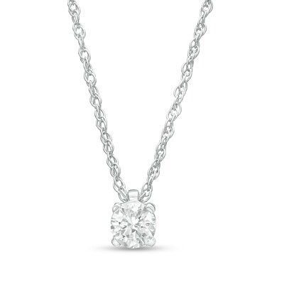 0.15 CT. Diamond Solitaire Pendant in 10K Gold (J/I3