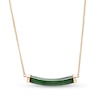 Jade Bar Necklace in 14K Gold