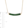 Jade Bar Necklace in 14K Gold