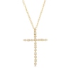 Thumbnail Image 0 of 0.18 CT. T.W. Diamond Geometric Shapes Cross Pendant in 10K Gold