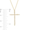 Thumbnail Image 1 of 0.18 CT. T.W. Diamond Geometric Shapes Cross Pendant in 10K Gold