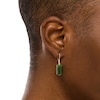 Thumbnail Image 1 of Jade Cylinder Block Drop Earrings in 14K Gold