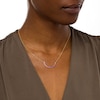 Thumbnail Image 1 of Amethyst Half Circle Necklace Set in 10K Gold