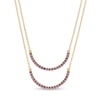 Amethyst Half Circle Necklace Set in 10K Gold