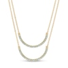 Thumbnail Image 1 of Swiss Blue Topaz Half Circle Necklace Set in 10K Gold