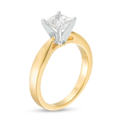 Celebration 100 1.00 CT. Princess-Cut Canadian Certified Diamond Solitaire Engagement Ring in 14K Gold (I/SI2)