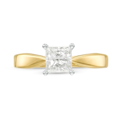 Celebration 100 1.00 CT. Princess-Cut Canadian Certified Diamond Solitaire Engagement Ring in 14K Gold (I/SI2)