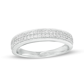 0.25 CT. T.W. Diamond Double Row Band in 10K White Gold