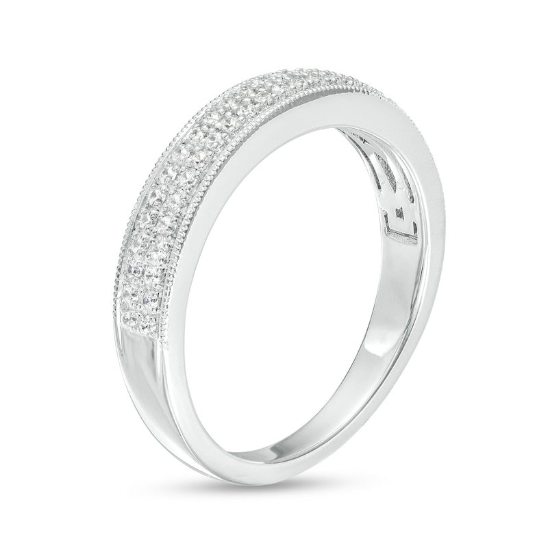 0.25 CT. T.W. Diamond Double Row Band in 10K White Gold|Peoples Jewellers