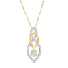 0.20 CT. T.W. Multi-Diamond Dangle Flame and Infinity Interlocking Pendant in 10K Gold