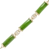 Thumbnail Image 0 of Jade Chinese "Health" Station Adjustable Bracelet in 14K Gold - 9.0"