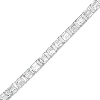 2.75 CT. T.W. Baguette Diamond Tennis Bracelet in 10K White Gold - 7.25"