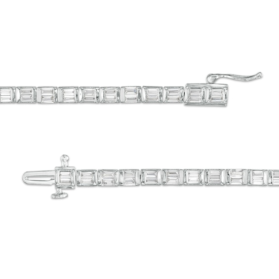 2.75 CT. T.W. Baguette Diamond Tennis Bracelet in 10K White Gold - 7.25"