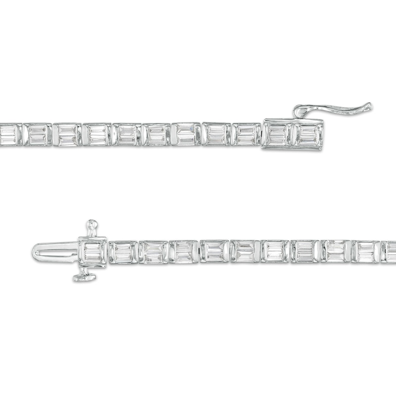 2.75 CT. T.W. Baguette Diamond Tennis Bracelet in 10K White Gold - 7.25"|Peoples Jewellers
