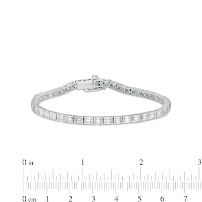 2.75 CT. T.W. Baguette Diamond Tennis Bracelet in 10K White Gold - 7.25"