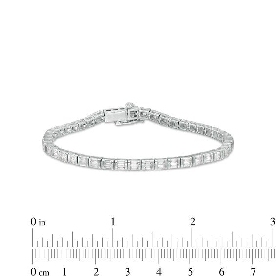 2.75 CT. T.W. Baguette Diamond Tennis Bracelet in 10K White Gold - 7.25"