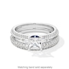 Thumbnail Image 5 of Vera Wang Love Collection 0.95 CT. T.W. Princess-Cut Diamond Double Row Engagement Ring in 14K White Gold (I/SI2)