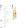 Thumbnail Image 2 of 15.0 x 10.0mm Rope-Textured Double Row Oval J-Hoop Earrings in 14K Gold