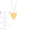 Thumbnail Image 2 of Diamond-Cut and Polished Reversible Heart Disc Pendant in 10K Gold