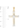Thumbnail Image 1 of Diamond-Cut Flared-Ends Layered Cross Necklace Charm in 10K Gold