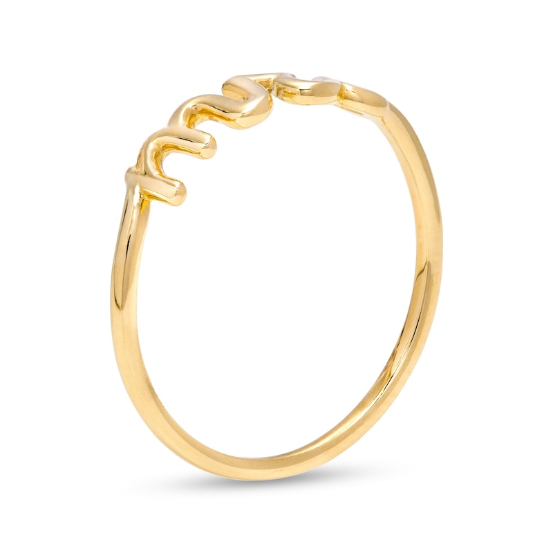 Cursive "mrs" Ring in 10K Gold - Size 7|Peoples Jewellers