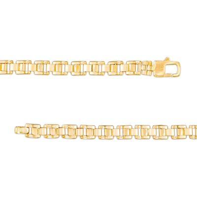 Men's Link Chain ID Bracelet in 10K Gold – 8.5"