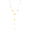 Thumbnail Image 0 of Italian Gold Mirror Disc Station Lariat Necklace in 14K Gold