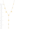 Thumbnail Image 2 of Italian Gold Mirror Disc Station Lariat Necklace in 14K Gold