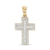 Thumbnail Image 0 of Men's 1.00 CT. T.W. Certified Lab-Created Diamond Cross Charm in 14K Gold (F/SI2)