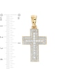 Thumbnail Image 1 of Men's 1.00 CT. T.W. Certified Lab-Created Diamond Cross Charm in 14K Gold (F/SI2)