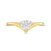 Thumbnail Image 3 of 0.45 CT. Diamond Solitaire Chevron Engagement Ring in 14K Gold (I/I2)