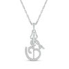 0.18 CT. T.W. Diamond Abstract Om and Trident Symbol in Sterling Silver