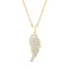 0.04 CT. T.W. Diamond Angel Wing Pendant in Sterling Silver with 14K Gold Plate