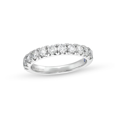 Vera Wang Love Collection 0.95 CT. T.W. Diamond Eleven Stone Anniversary Band in 14K White Gold (I/SI2)