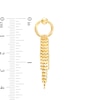 Thumbnail Image 2 of Curb Chain Tassel Drop Earrings in 10K Gold