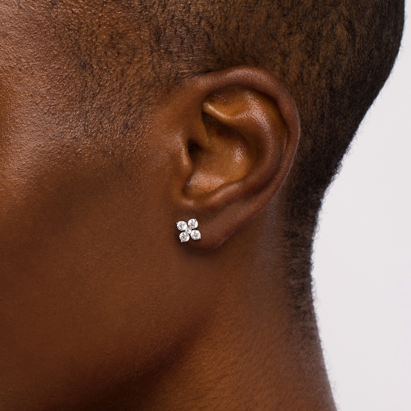 1.00 CT. T.W. Certified Lab-Created Diamond Flower Stud Earrings in 14K White Gold (F/SI2)