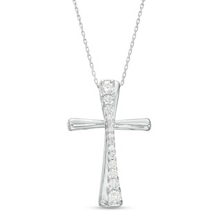 0.50 CT. T.W. Journey Diamond Windmill Pendant in 10K White Gold