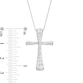 0.50 CT. T.W. Journey Diamond Windmill Pendant in 10K White Gold