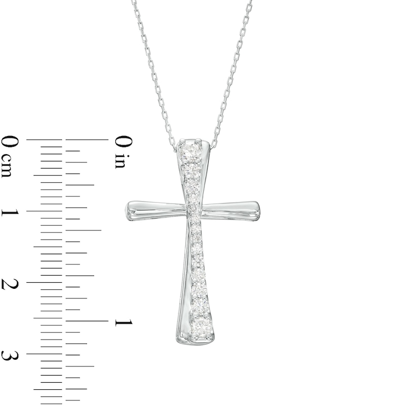 0.50 CT. T.W. Journey Diamond Windmill Pendant in 10K White Gold